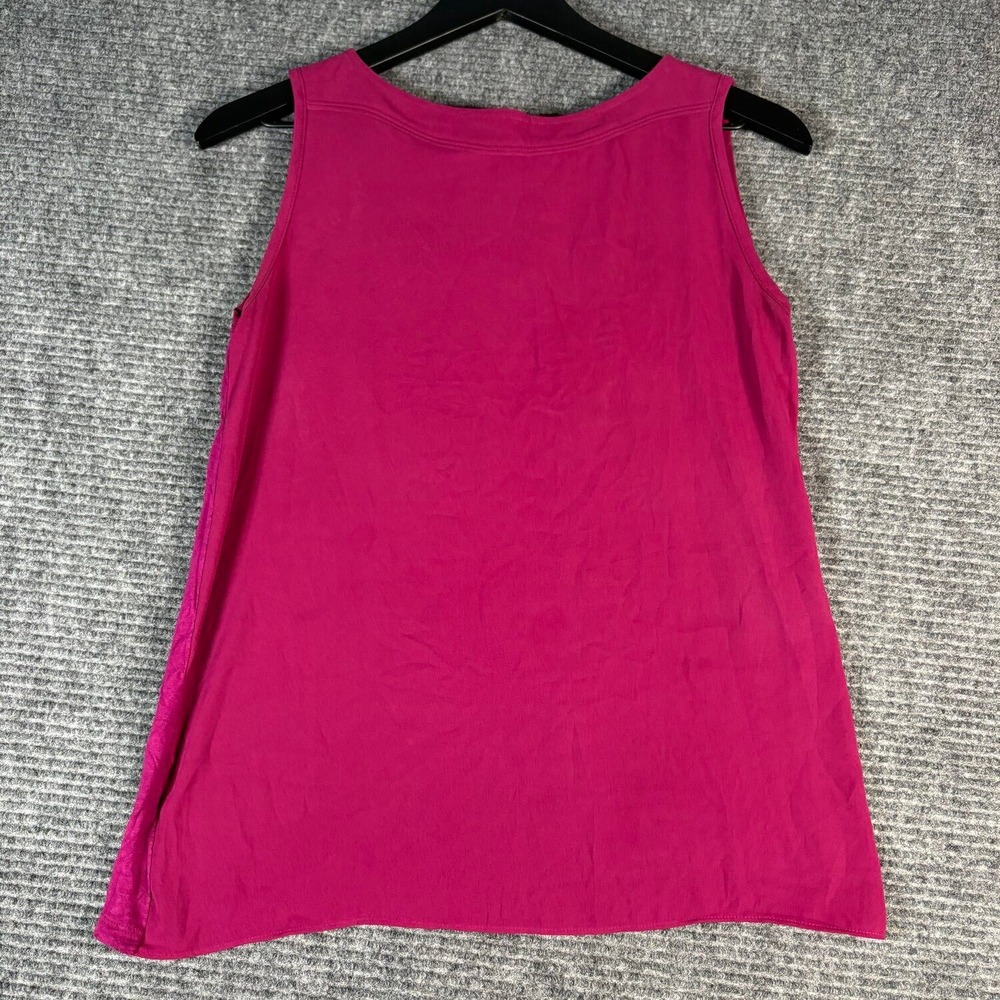 LOFT Tank Top Womens XS Pink Excellent Lace Side Panel Sleeveless Blouse
